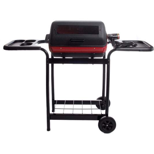 Americana 19-Inch Electric Cart Grill - Black with Durable Polymer Side Tables