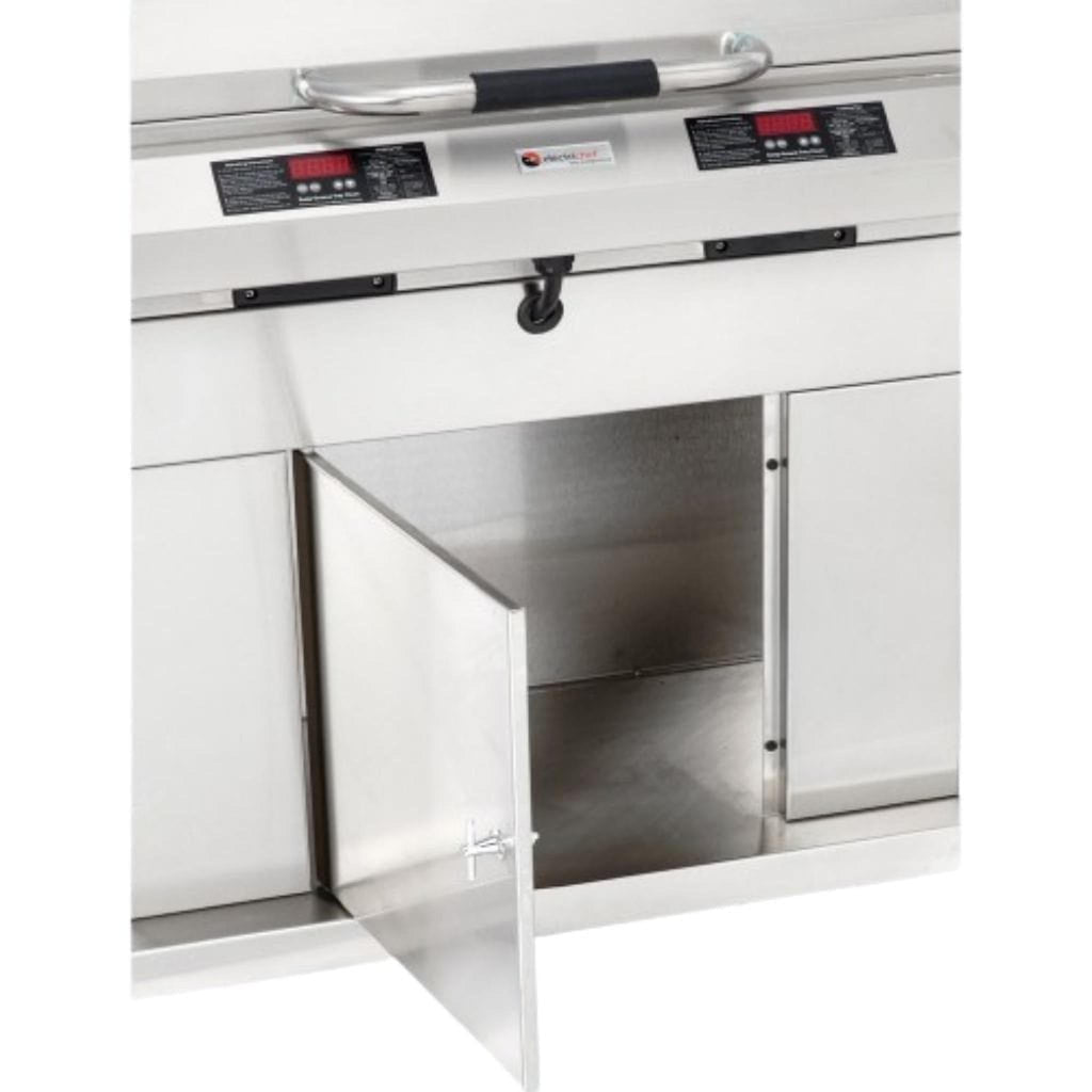 ElectriChef Ruby 32-Inch Dual-Zone Electric Grill with Closed-Base Cabinet