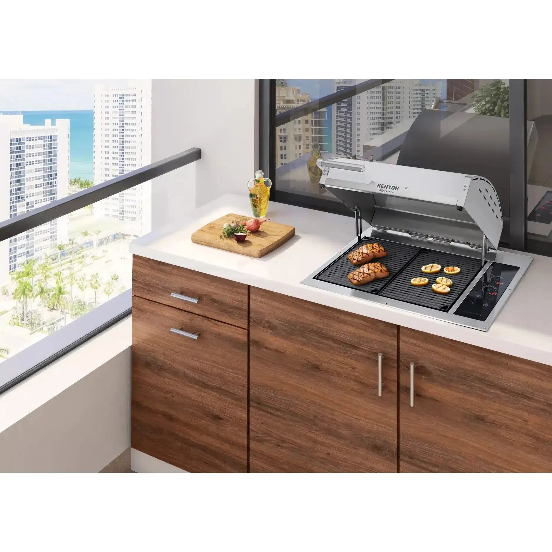 Kenyon Signature 30-Inch 2-Burner Built-In Electric Grill - 240V with IntelliKEN Touch Control