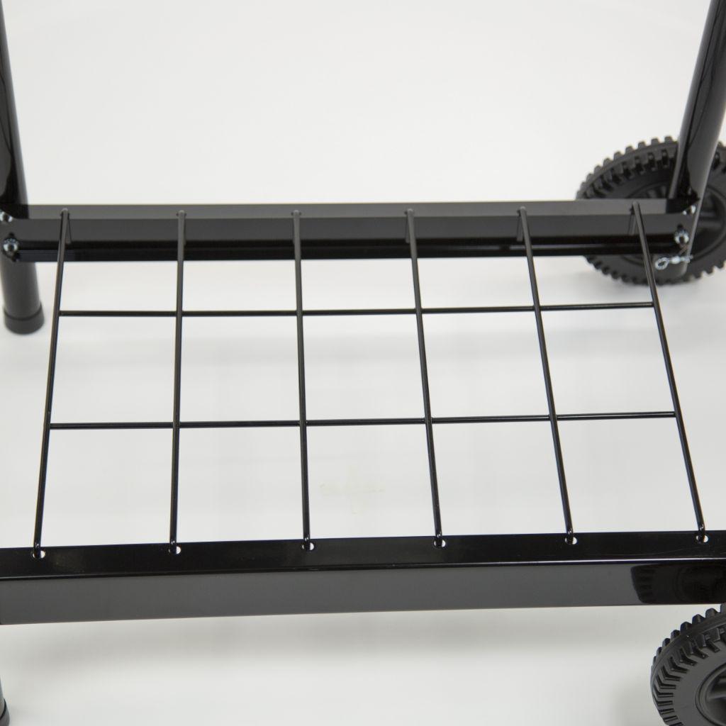 Americana 21-Inch Electric Cart Grill - Black with Rotisserie and Side Tables