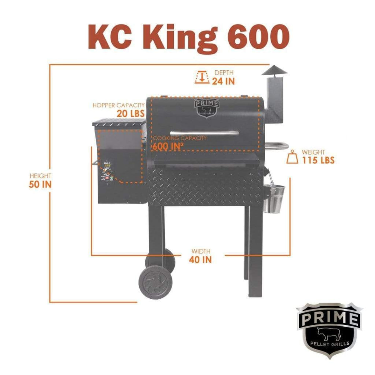 Fire Sense Prime Pellet Grills KC King 600 Electric Pellet Grill