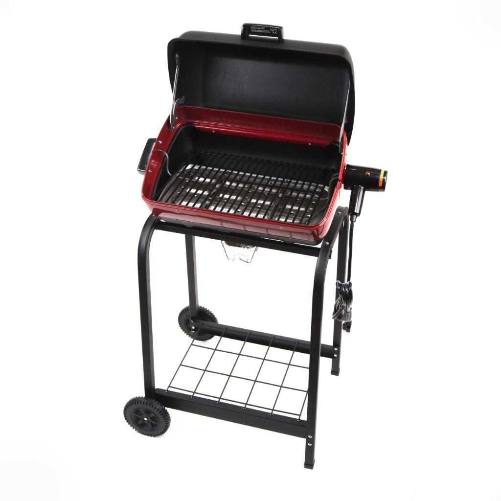 Americana 28-Inch Electric Cart Grill with Convenient Wire Shelf