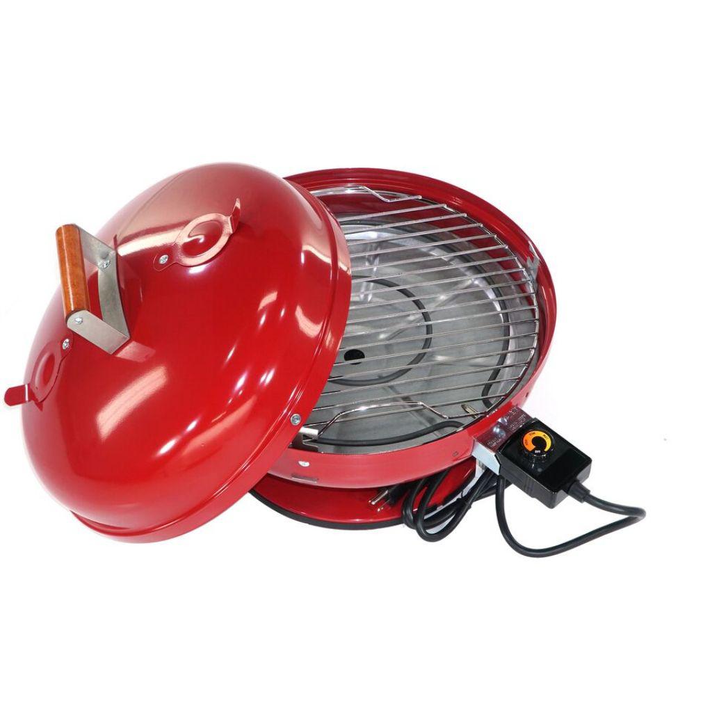Americana 21-Inch Red Lock 'N Go Portable Electric Grill for Outdoor Cooking
