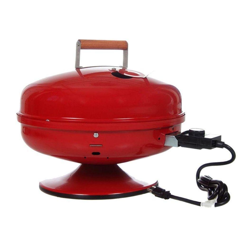 Americana 21-Inch Red Lock 'N Go Portable Electric Grill for Outdoor Cooking