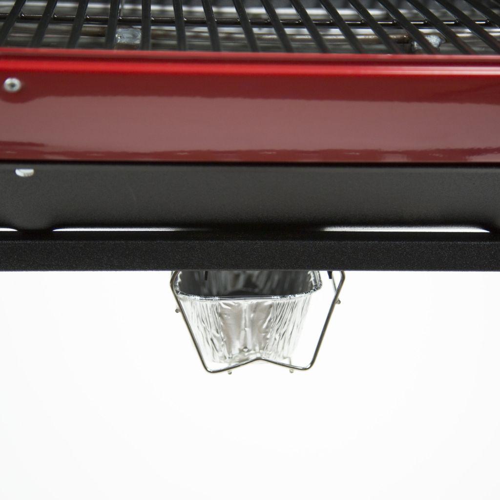 Americana 21-Inch Electric Cart Grill with Rotisserie and Folding Side Tables