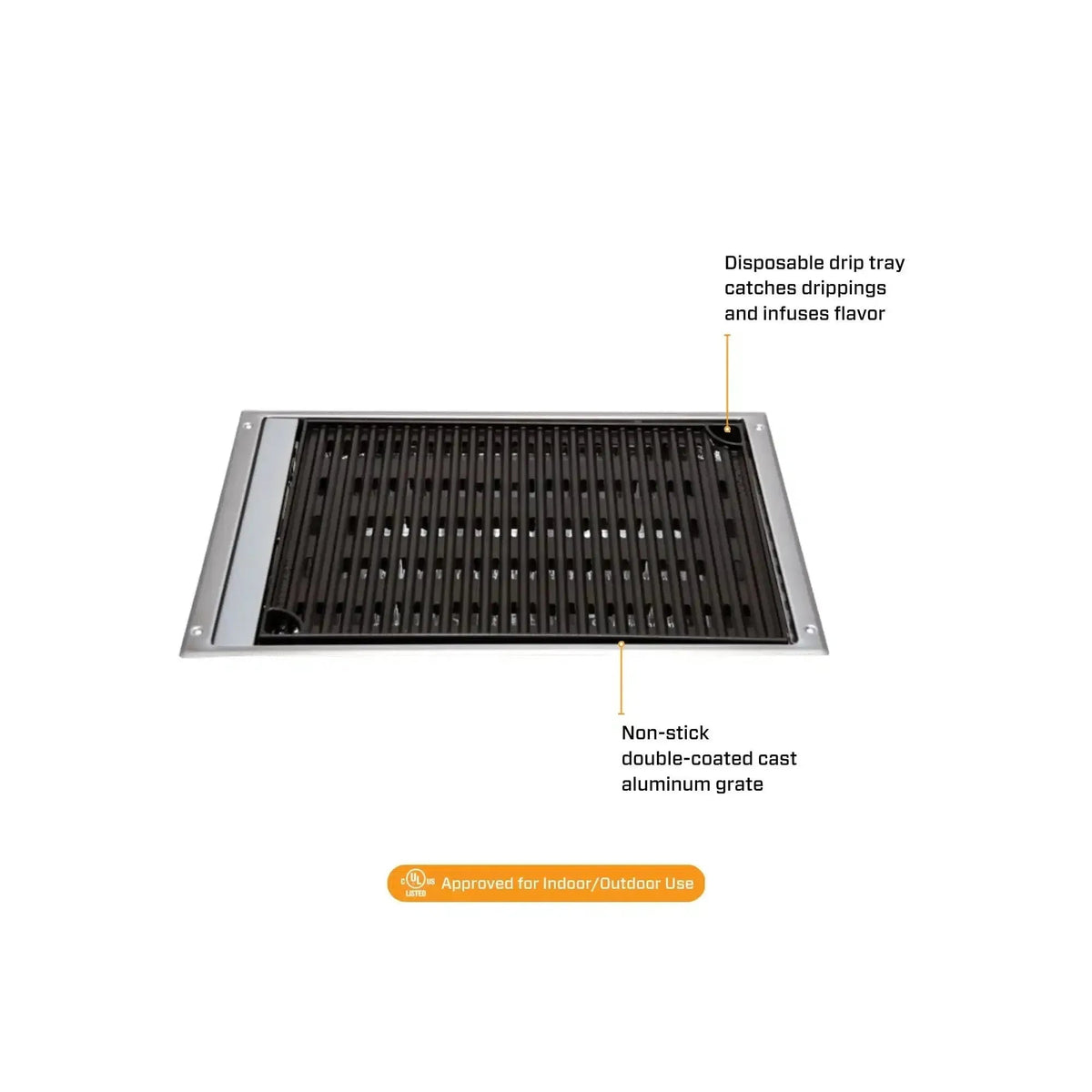 Kenyon Frontier 18-Inch Built-In 240V Electric Grill with Remote Control