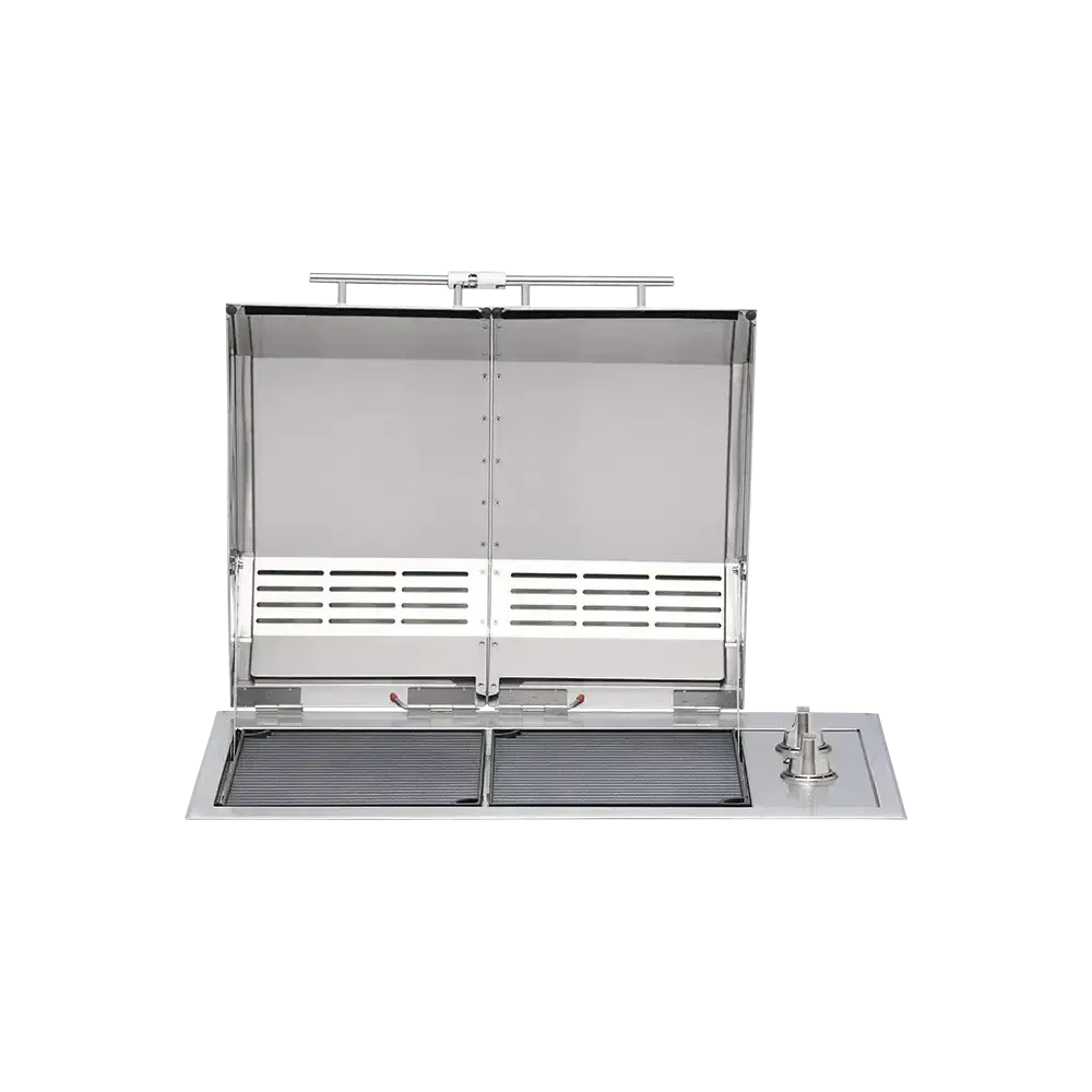 Kenyon Texan 30-Inch Built-In Electric Grill - 240V Split-Lid with Precision Knob Control
