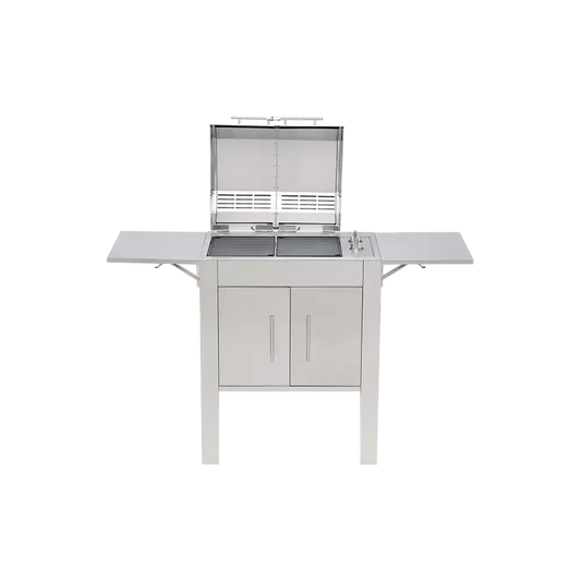 Kenyon Texan 240V Electric Grill with Stand - Dual-Zone Split-Lid Design