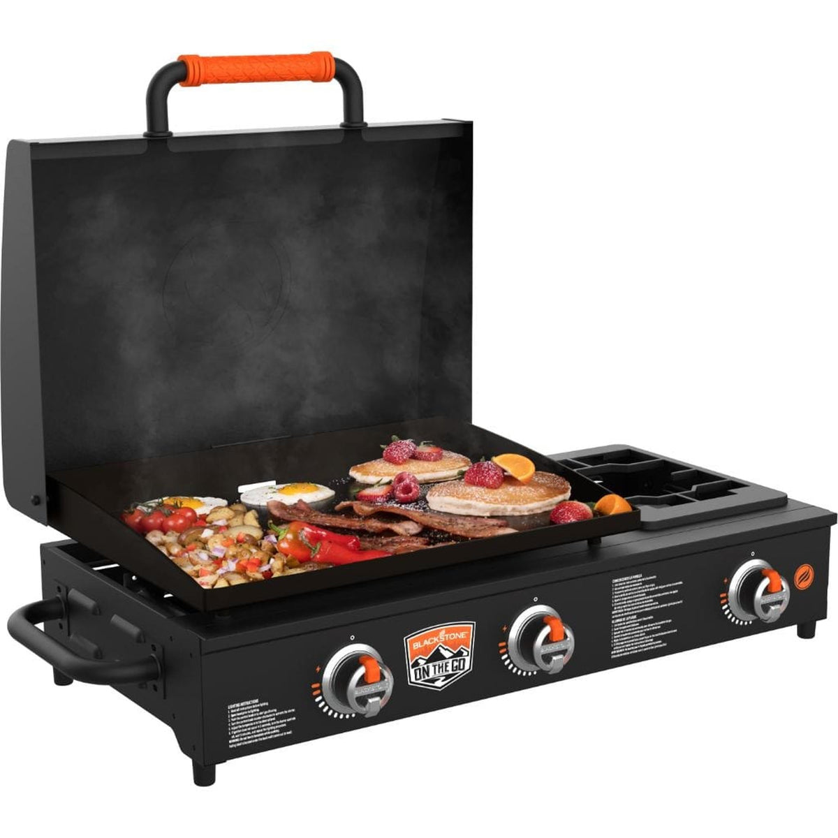 Blackstone 22-Inch Portable Tabletop Propane Griddle with Integrated Side Burner
