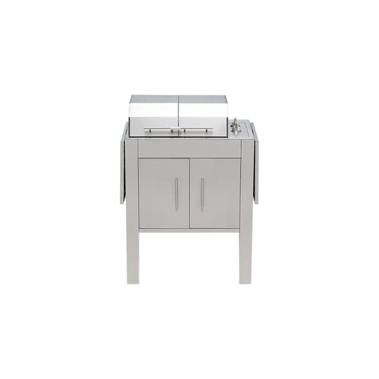 Kenyon Texan 240V Electric Grill with Stand - Dual-Zone Split-Lid Design