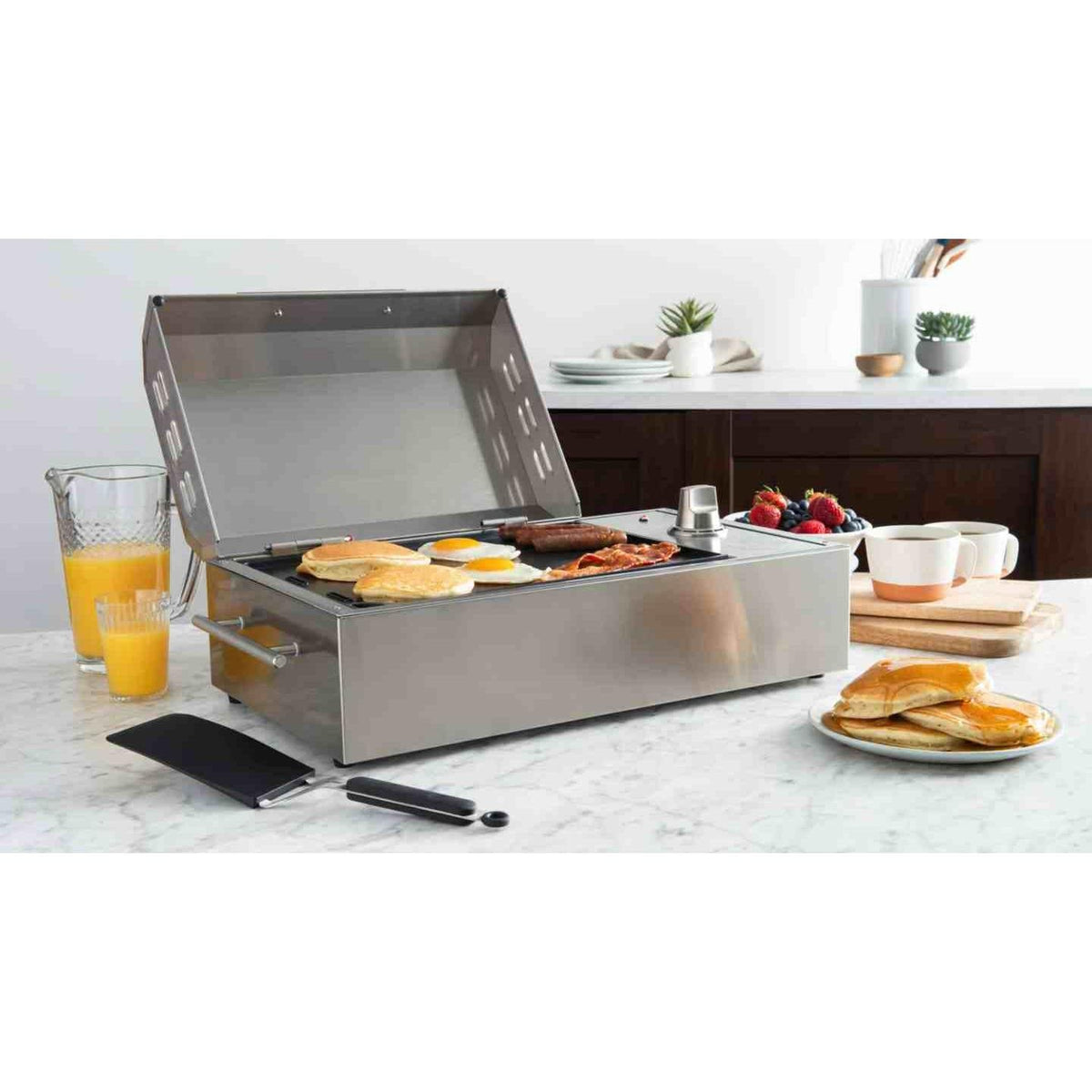 Kenyon City 21-Inch Portable Electric Grill - 120V Single Burner Indoor/Outdoor Cooktop