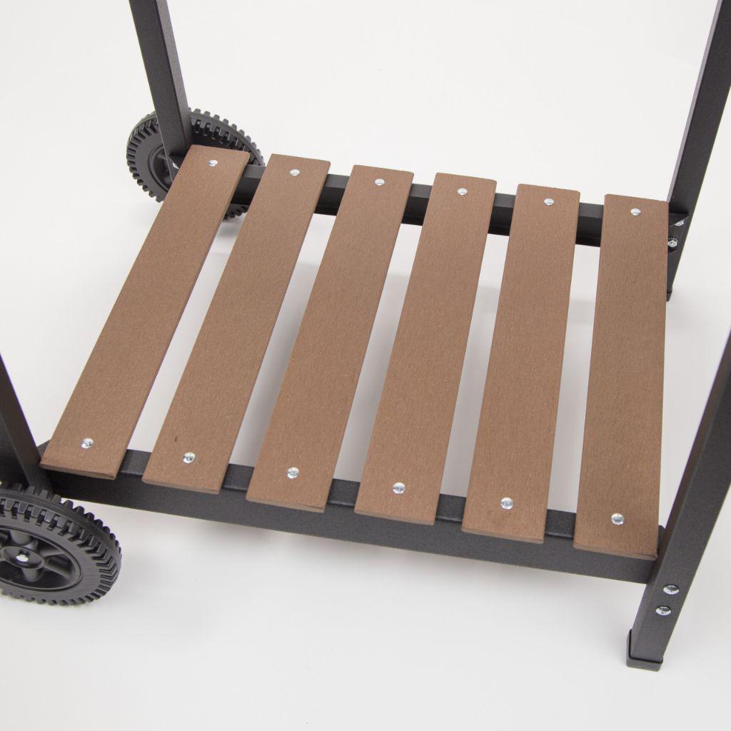 Americana 21-Inch Electric Cart Grill with Rotisserie and Folding Side Tables
