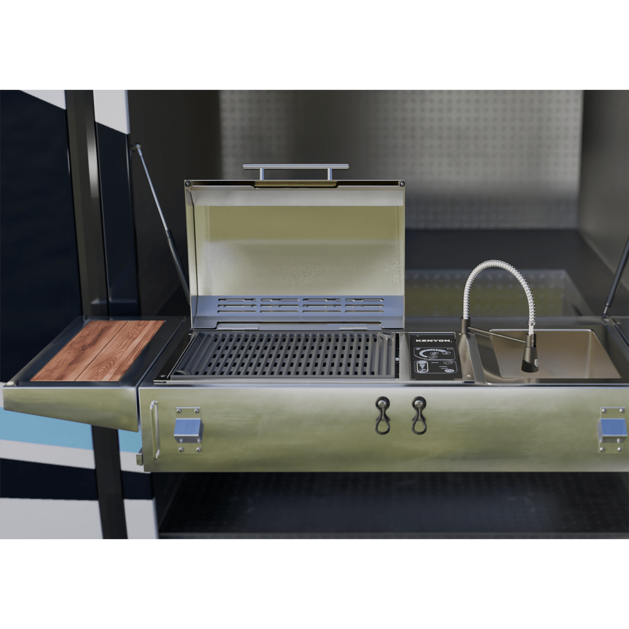 Kenyon Frontier 21-Inch Built-In 120V Electric Grill with IntelliKEN Touch Control