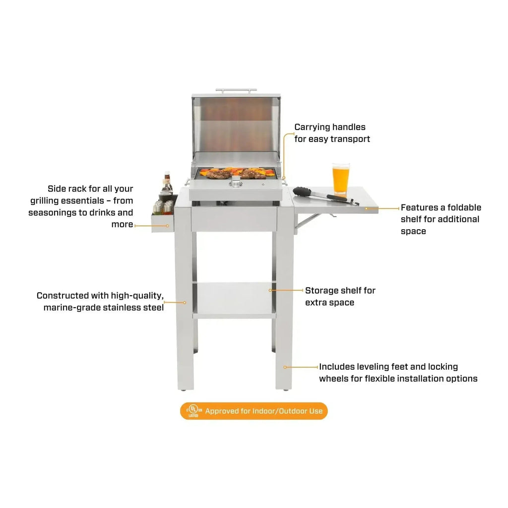 Kenyon G2 27-Inch 120V Portable Electric Grill with Integrated Stand