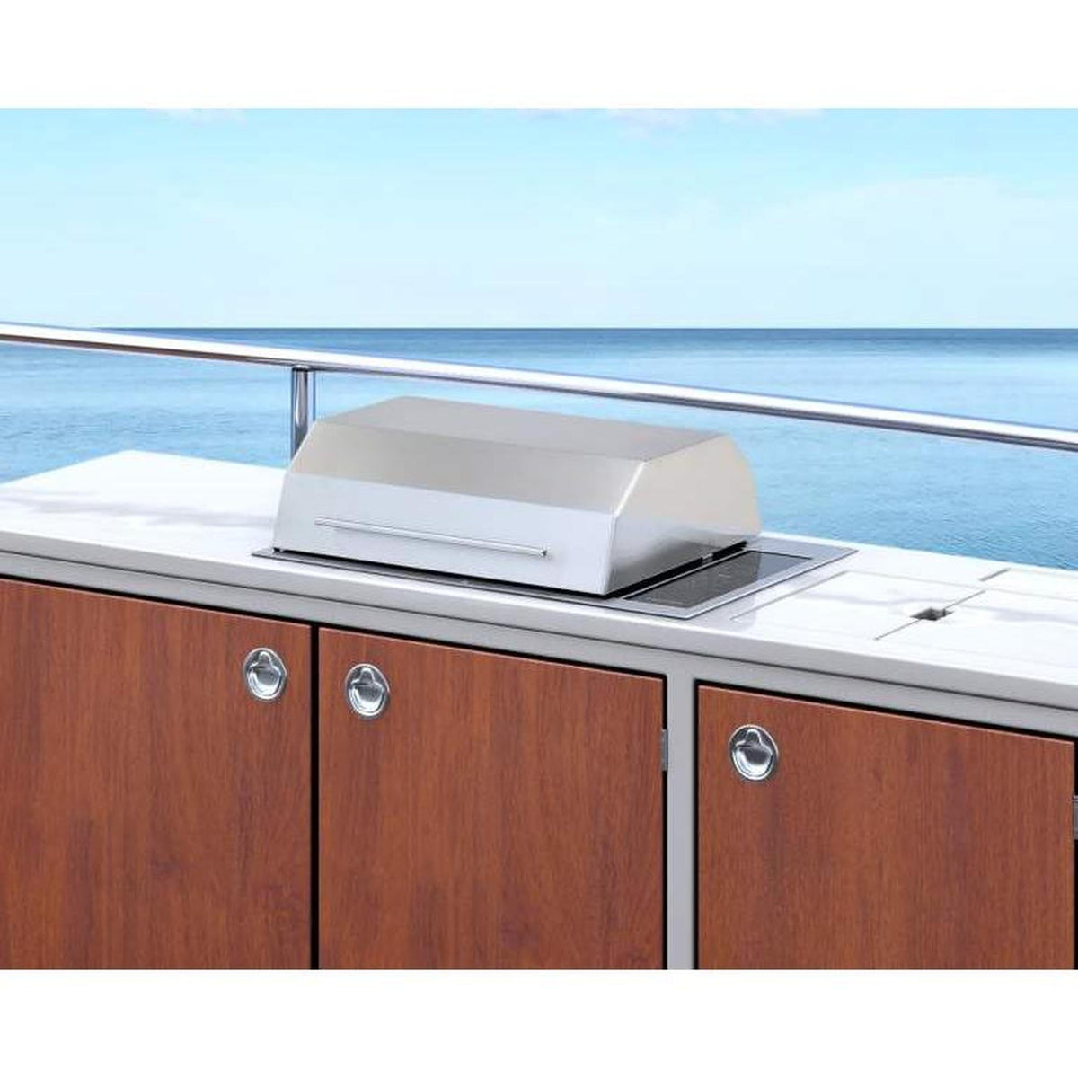 Kenyon Texan 30-Inch Built-In Electric Grill - 240V Dual-Zone Cooking with Touch Control
