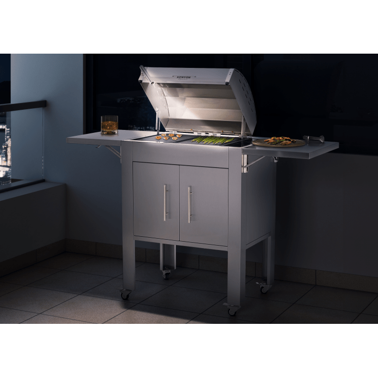 Kenyon Signature 60-Inch 2-Burner Electric Grill - 240V Freestanding with IntelliKEN Touch Control & Carbon Fiber Lid