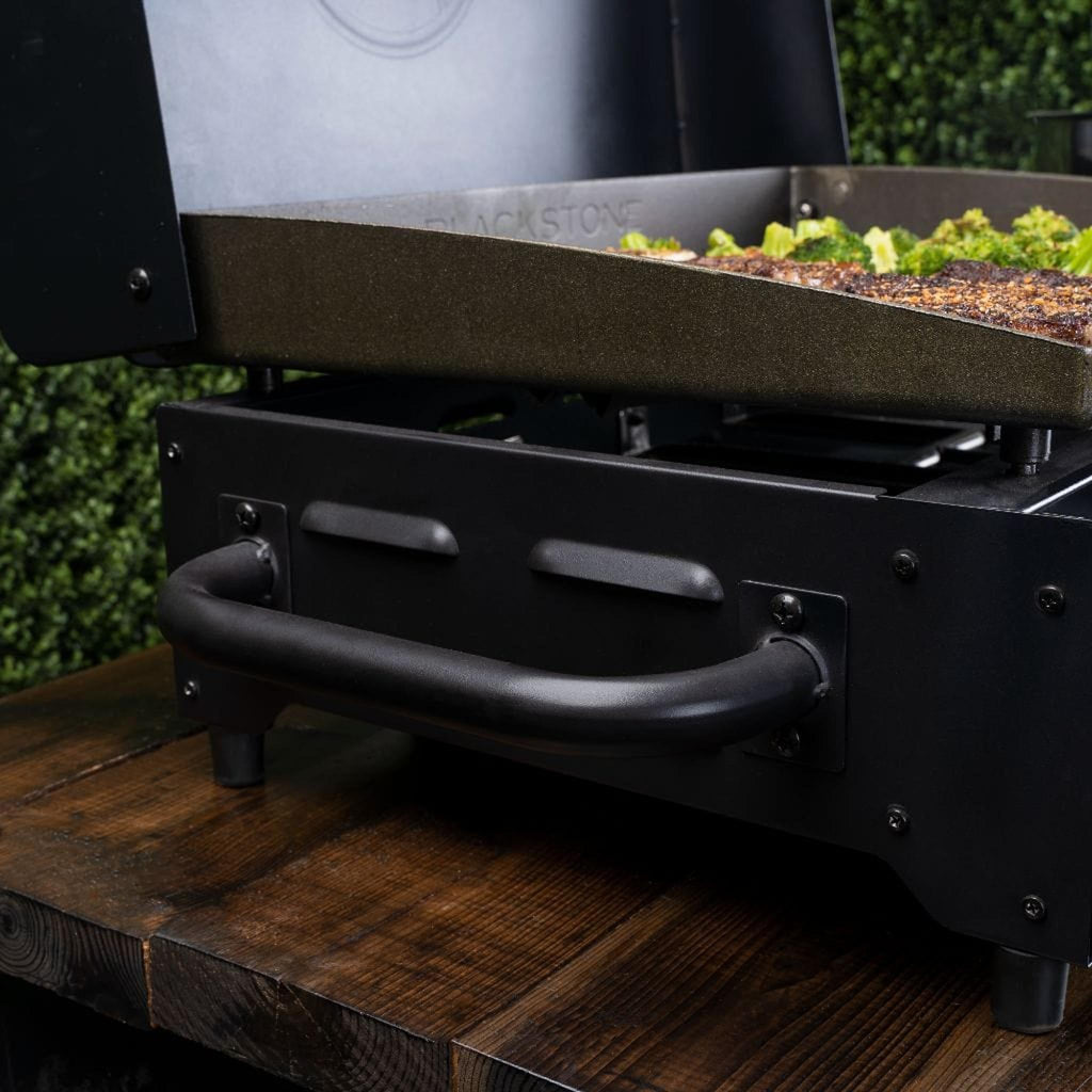 Blackstone 22-Inch Portable Tabletop Propane Griddle with Integrated Side Burner