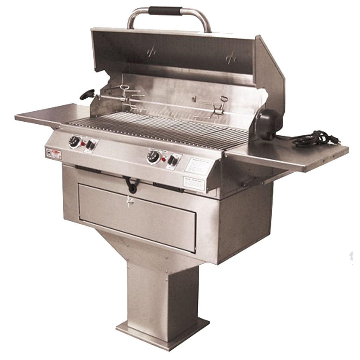 ElectriChef Ruby 32-Inch Pedestal Dual-Control Outdoor Electric Grill