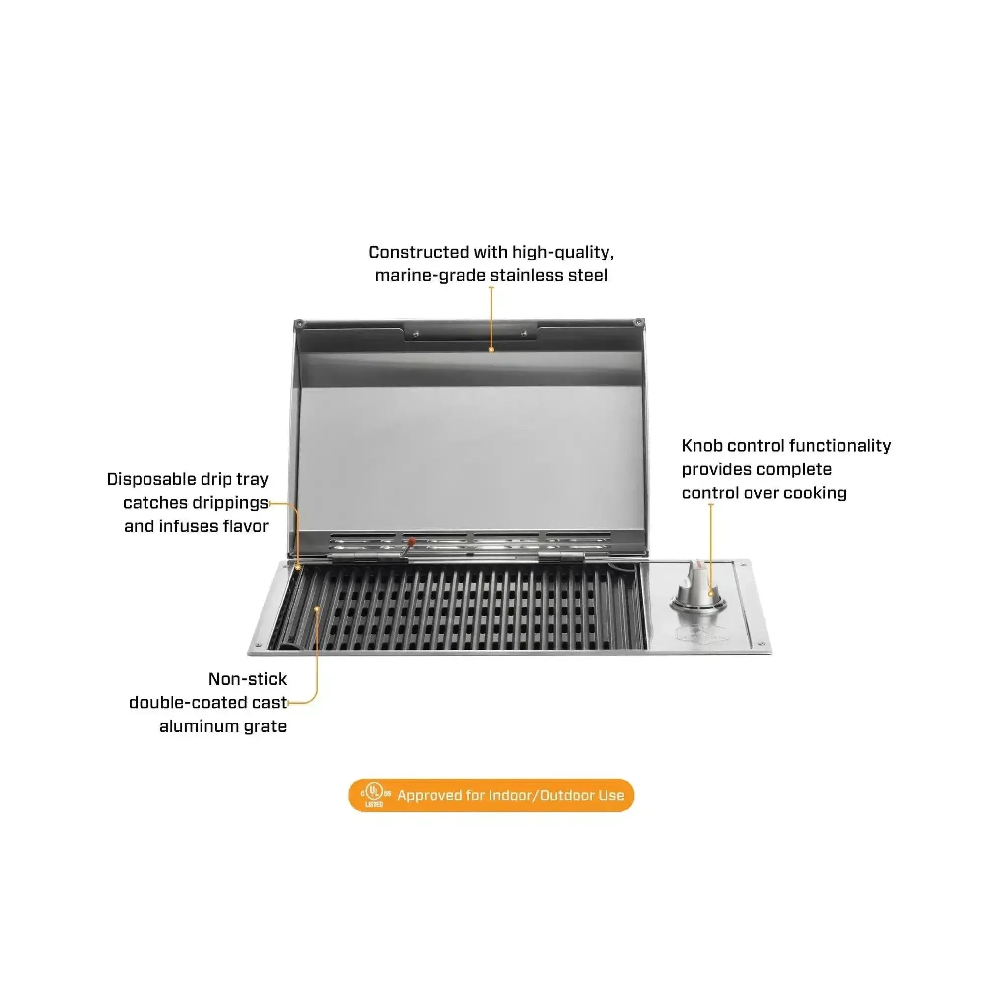 Kenyon City 20-Inch Built-In Electric Grill - 120V Single Burner