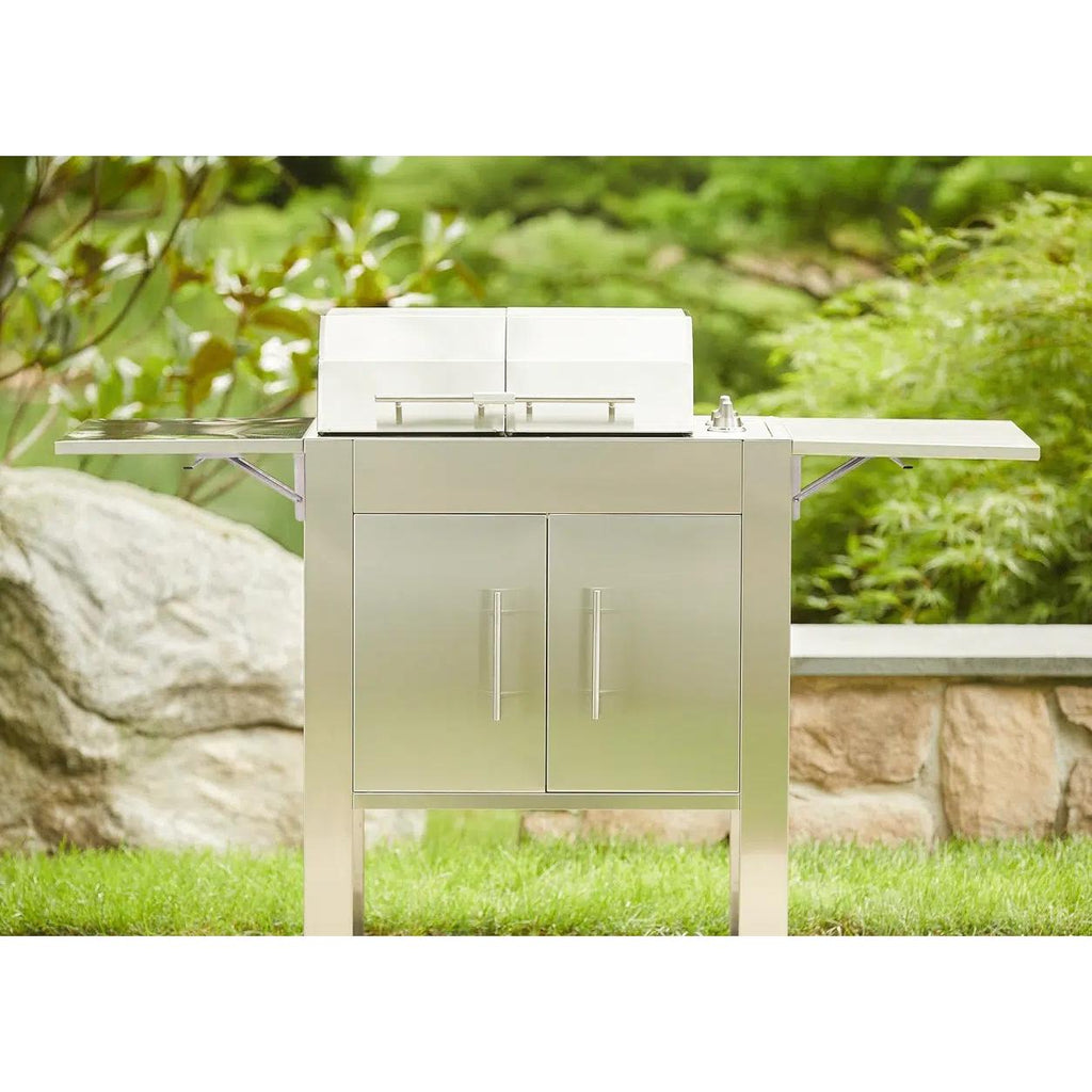 Kenyon Texan 240V Electric Grill with Stand - Dual-Zone Split-Lid Design