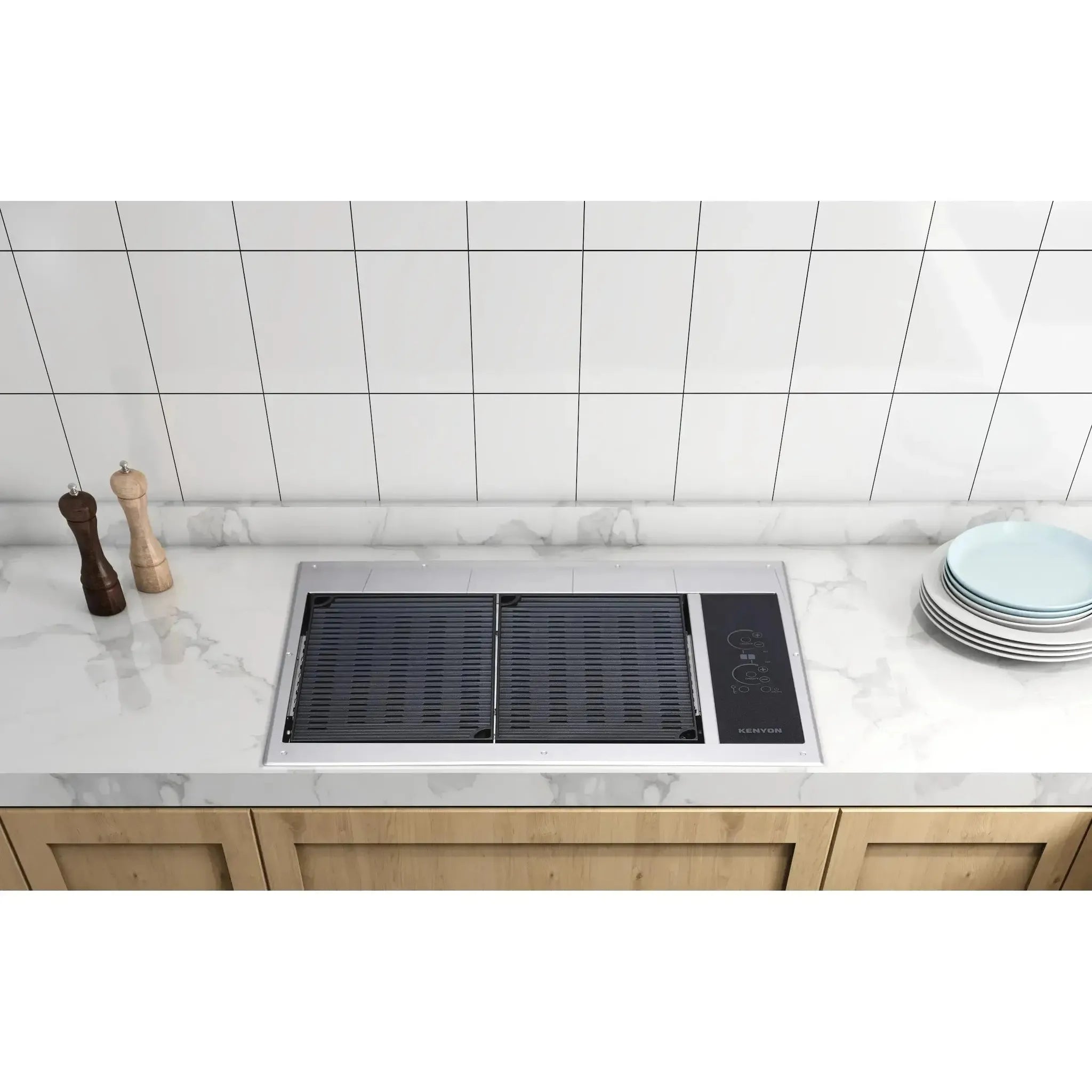 Kenyon Texan 30-Inch Built-In Electric Grill - 208V Dual-Burner with Precision Touch Control