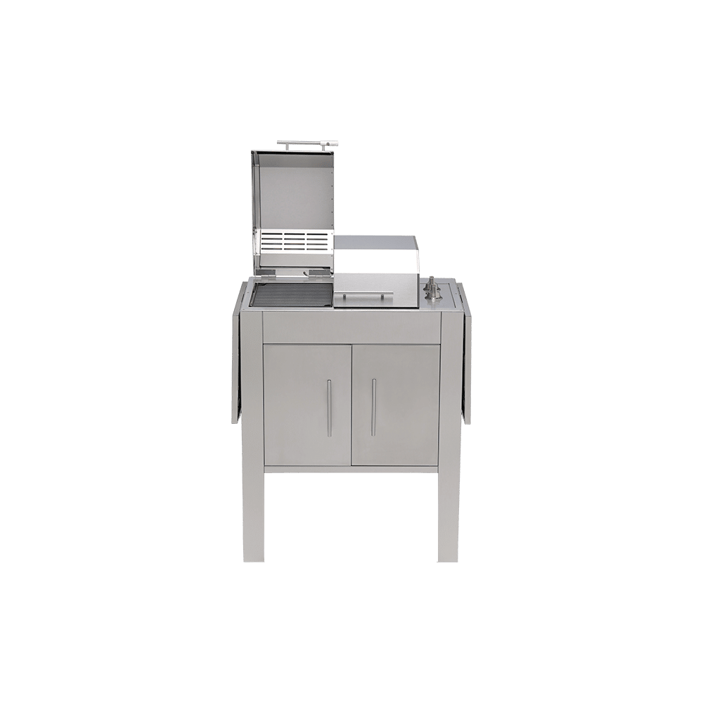 Kenyon Texan 240V Electric Grill with Stand - Dual-Zone Split-Lid Design