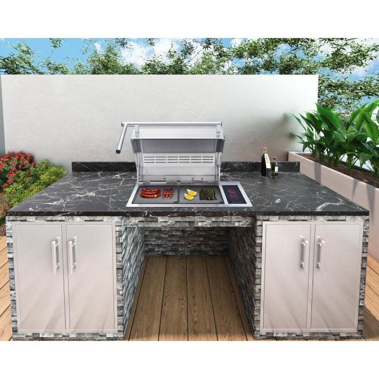 Kenyon Texan 30-Inch Built-In Electric Grill - 208V Dual-Burner with Touch Control & ADA Handle