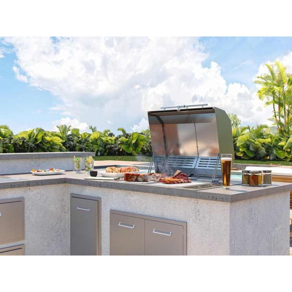 Kenyon Texan 30-Inch Built-In Electric Grill - 2-Burner Split-Lid with Touch Controls