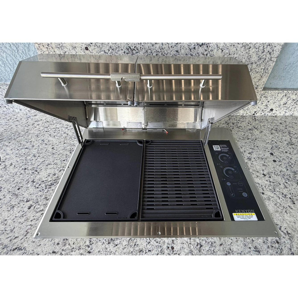 Kenyon Texan 30-Inch Built-In Electric Grill - 240V Split-Lid with IntelliKEN Touch Control