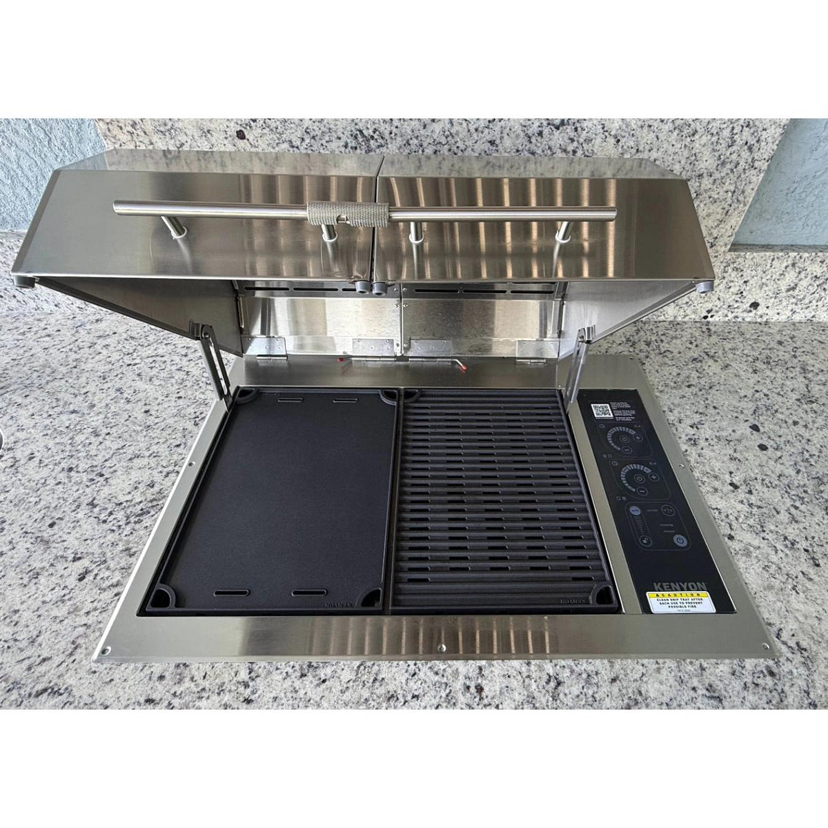 Kenyon Texan 30-Inch Built-In Electric Grill - 240V Split-Lid with IntelliKEN Touch Control