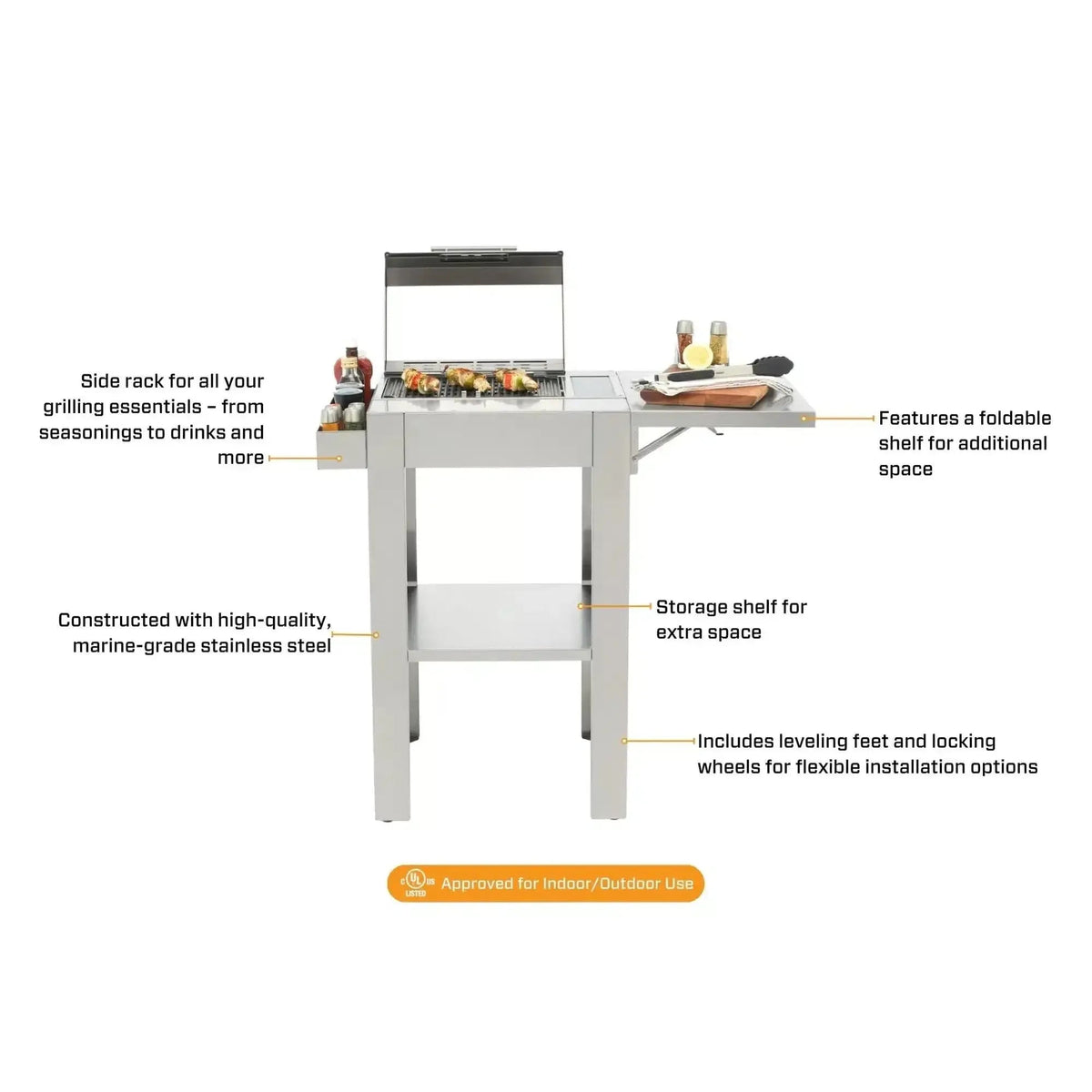 Kenyon Frontier 120V IntelliKEN Touch Electric Grill with Portable Stand