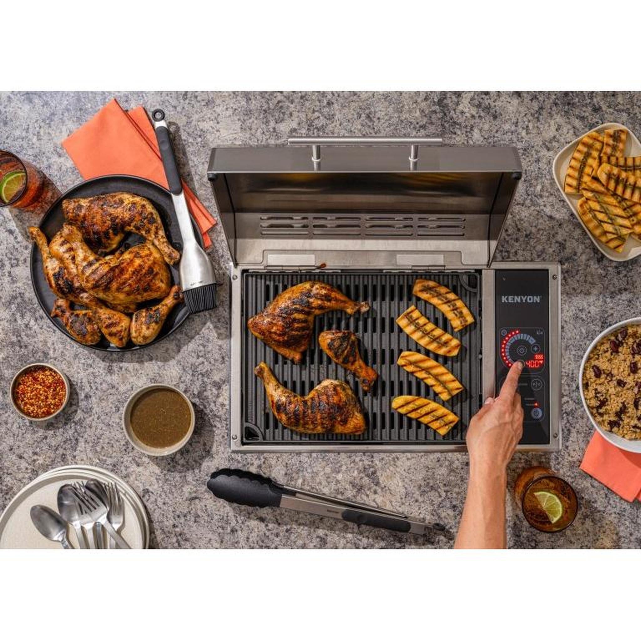 Kenyon Frontier 21-Inch Built-In 120V Electric Grill with IntelliKEN Touch Control
