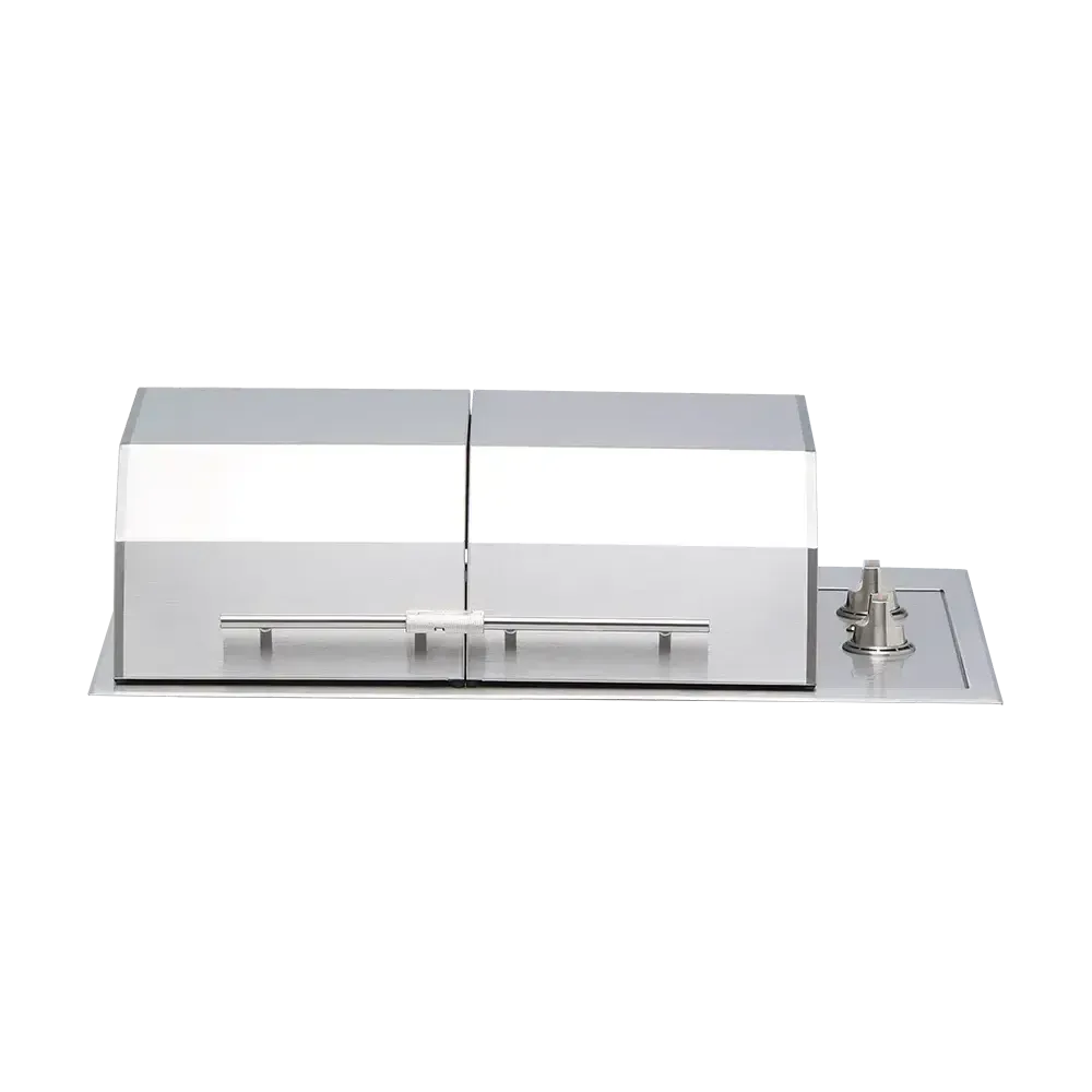 Kenyon Texan 30-Inch Built-In Electric Grill - 240V Split-Lid Dual-Burner with Precision Knob Control