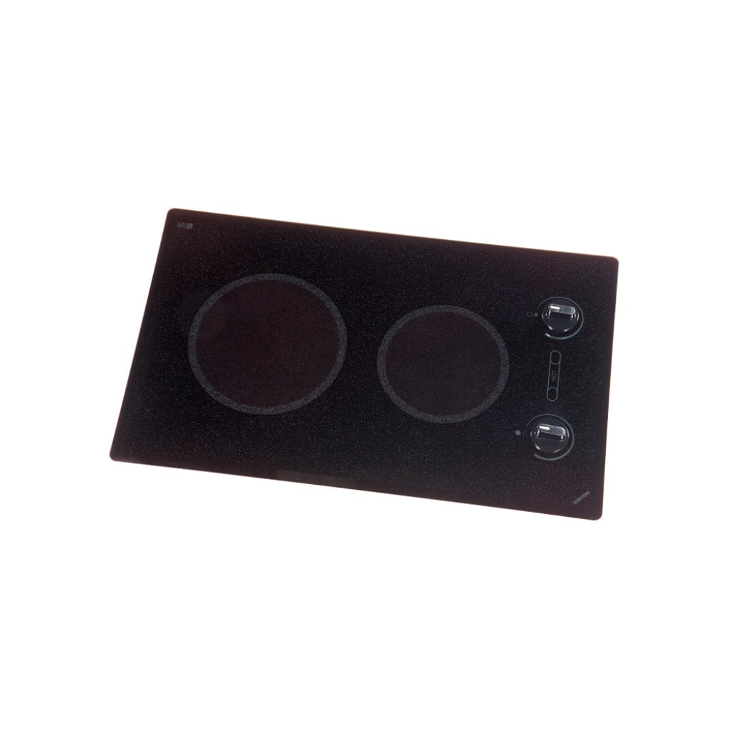 Kenyon Mediterranean 23-Inch 2-Burner Electric Cooktop - Sleek Black 208V Large Surface with Precision Knob Control
