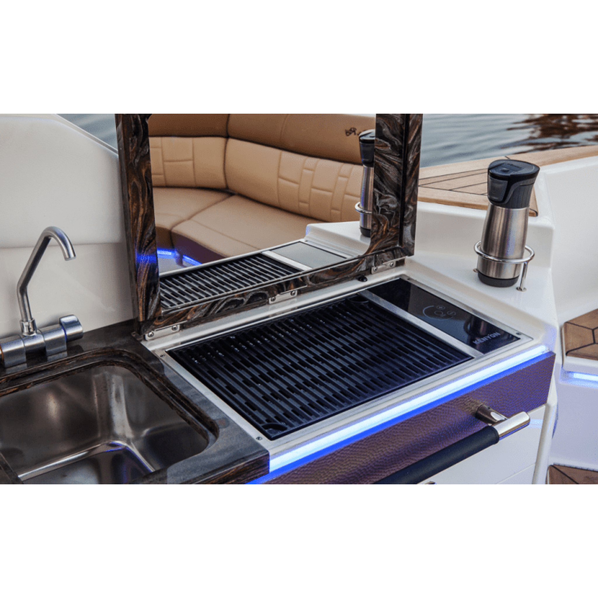 Kenyon Frontier 21-Inch Built-In Electric Grill - 120V Single Burner with GFCI Cord
