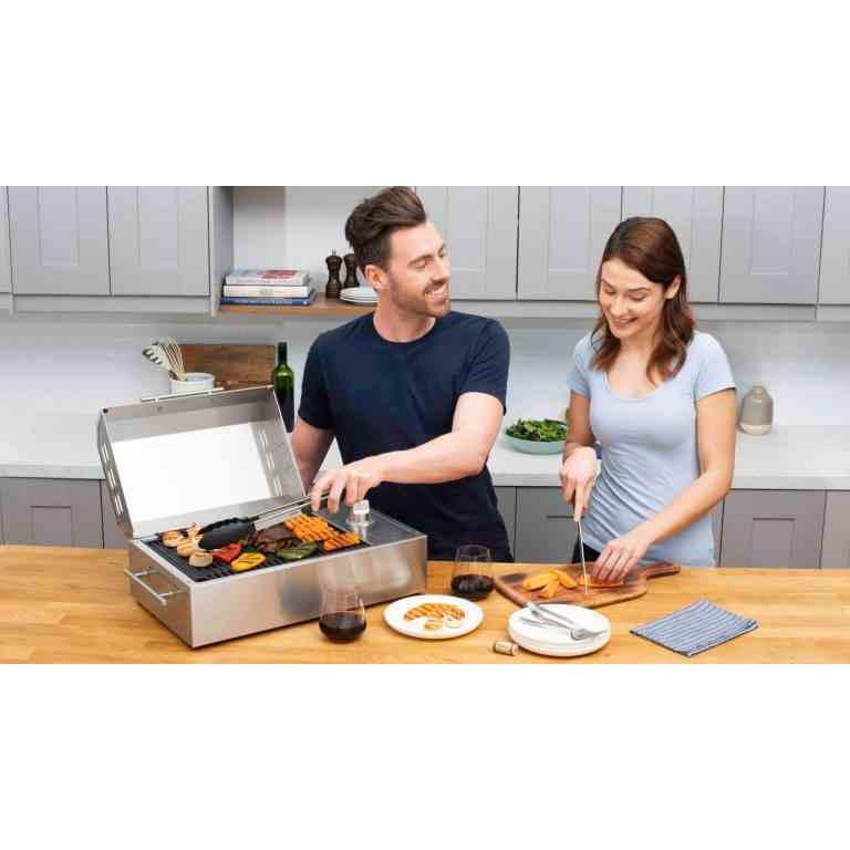 Kenyon City 21-Inch Portable Electric Grill - 120V Single Burner Indoor/Outdoor Cooktop