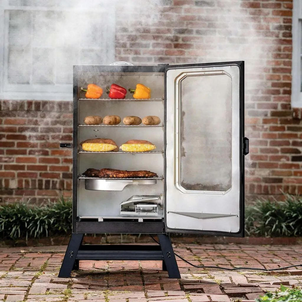 Masterbuilt 40-Inch Digital Electric Smoker with Viewing Window and Legs