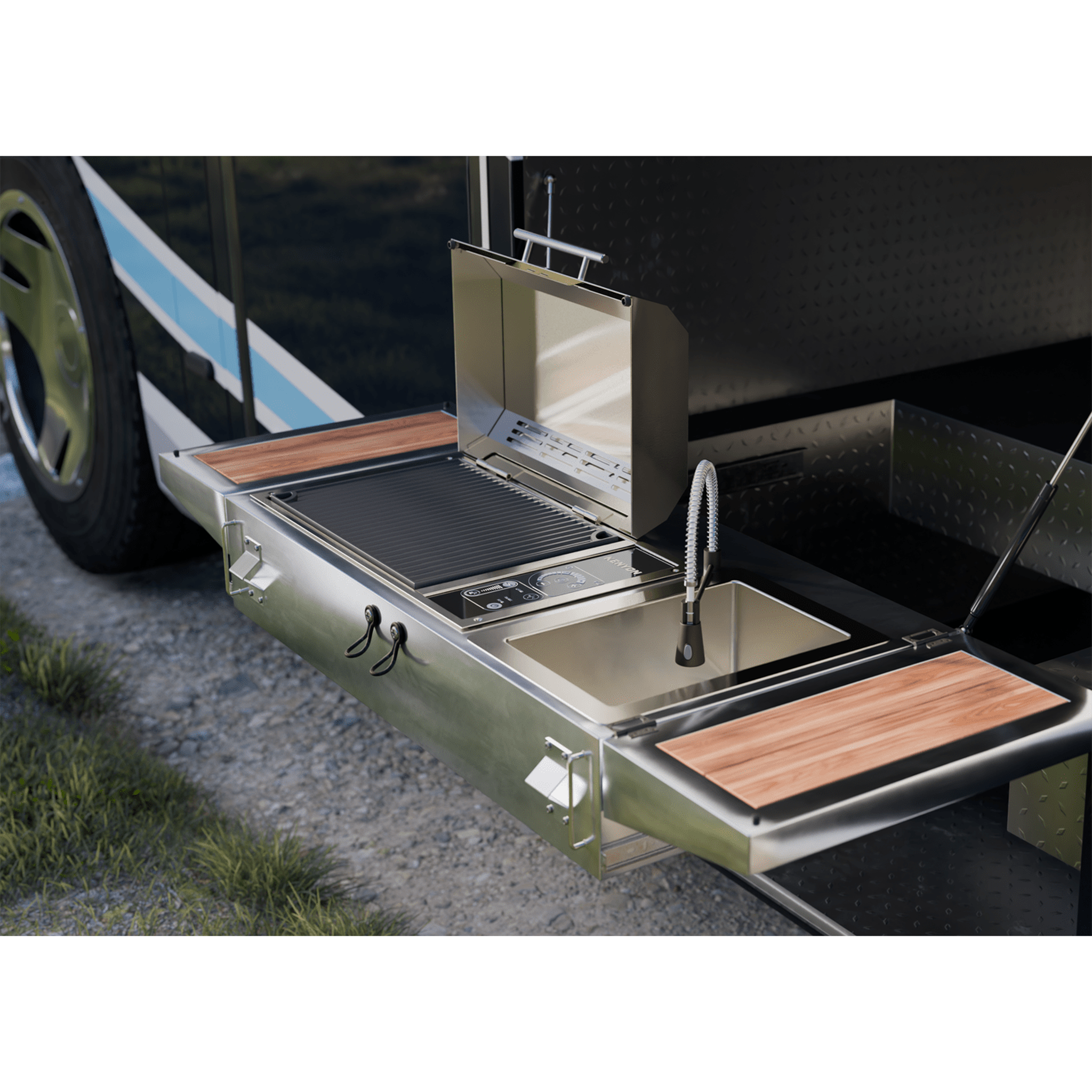 Kenyon Frontier 21-Inch Built-In 120V Electric Grill with IntelliKEN Touch Control