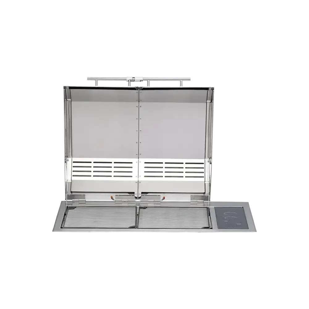Kenyon Texan 30-Inch Built-In Electric Grill with IntelliKEN Touch Control - 240V Split-Lid Design
