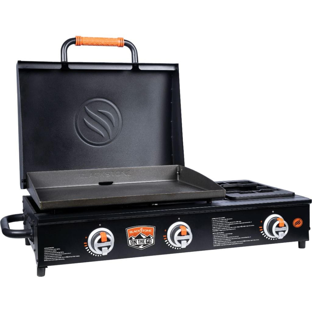 Blackstone 22-Inch Portable Tabletop Propane Griddle with Integrated Side Burner