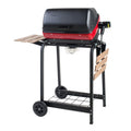 Americana 21-Inch Electric Cart Grill with Folding Side Tables and Storage Shelf