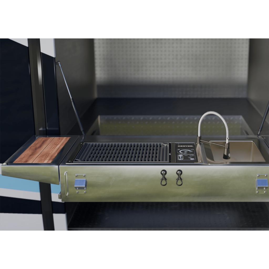 Kenyon Frontier 21-Inch Built-In Electric Grill - 120V Single Burner with IntelliKEN Touch Control