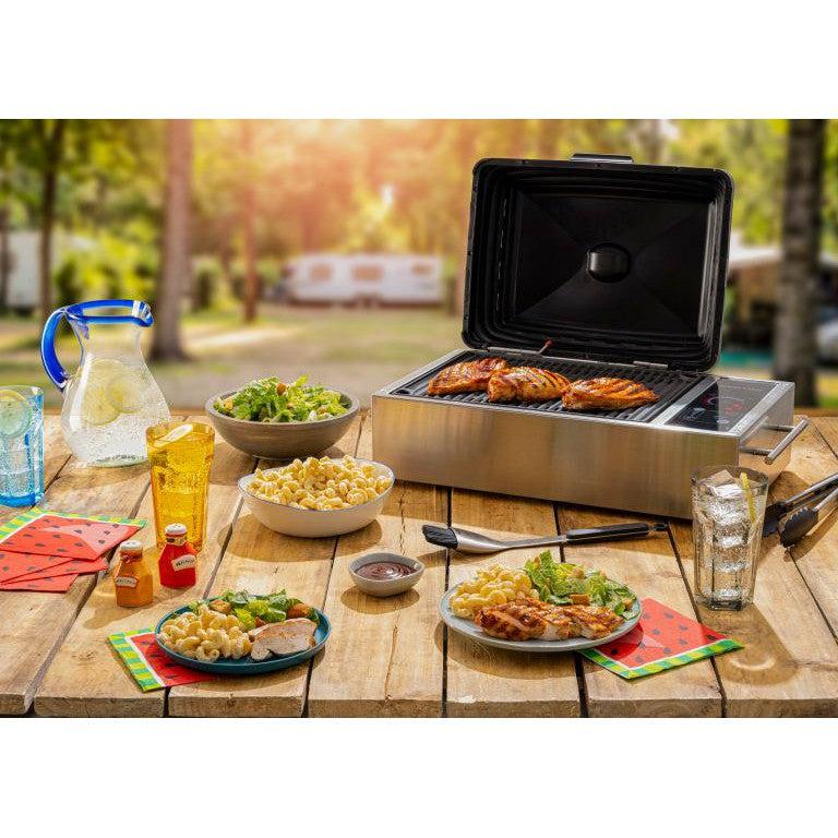 Kenyon SilKEN 21-Inch Portable Electric Grill - 120V Single Burner with IntelliKEN Touch Control