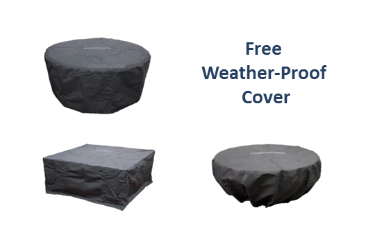Prism Hardscapes Moderno 2 Concrete Fire & Water Bowl 29" with Electronic Ignition