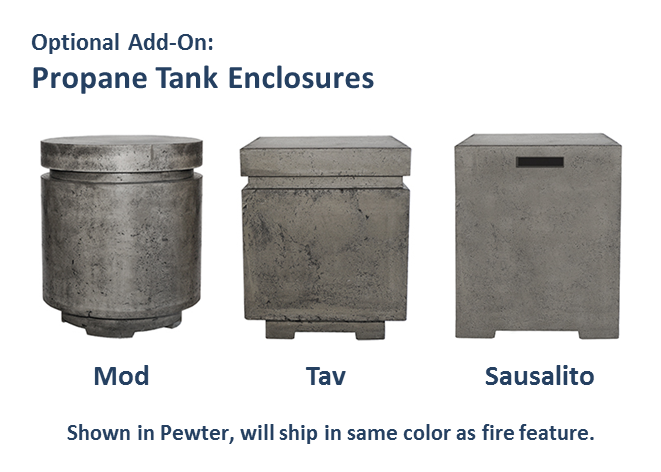 Prism Hardscapes 50" x 60" Tavola 7 Concrete Fire Table