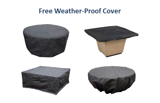 American Fyre Designs Cosmopolitan Square Concrete Fire Table