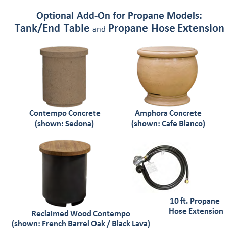American Fyre Designs Voro Concrete Fire Table