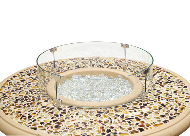 American Fyre Designs Cosmopolitan Round Concrete Fire Table