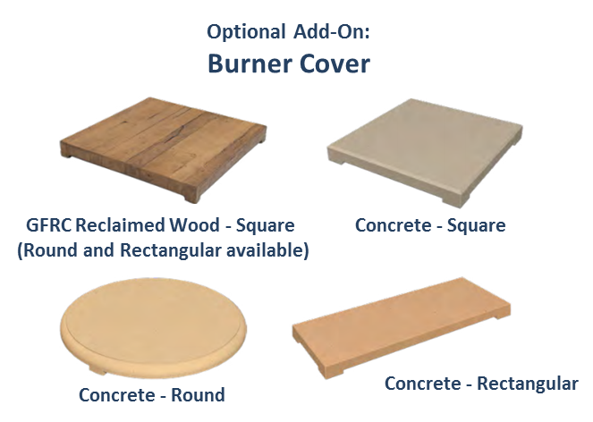 American Fyre Designs Contempo Rectangle Concrete Fire Table