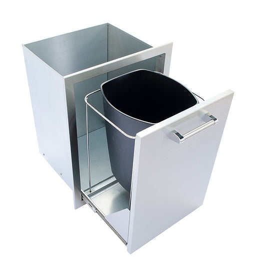 KoKoMo Grills Outdoor Kitchen Stainless Steel Trash Can or Liquid Propane Tank Drawer view 4